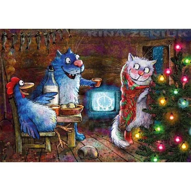 
Diamond Painting Blue Cat Full Square Diamond Embroidery Cartoon Animals Picture 5D DIY Mosaic Rhinestone Home Decoration Adult 
