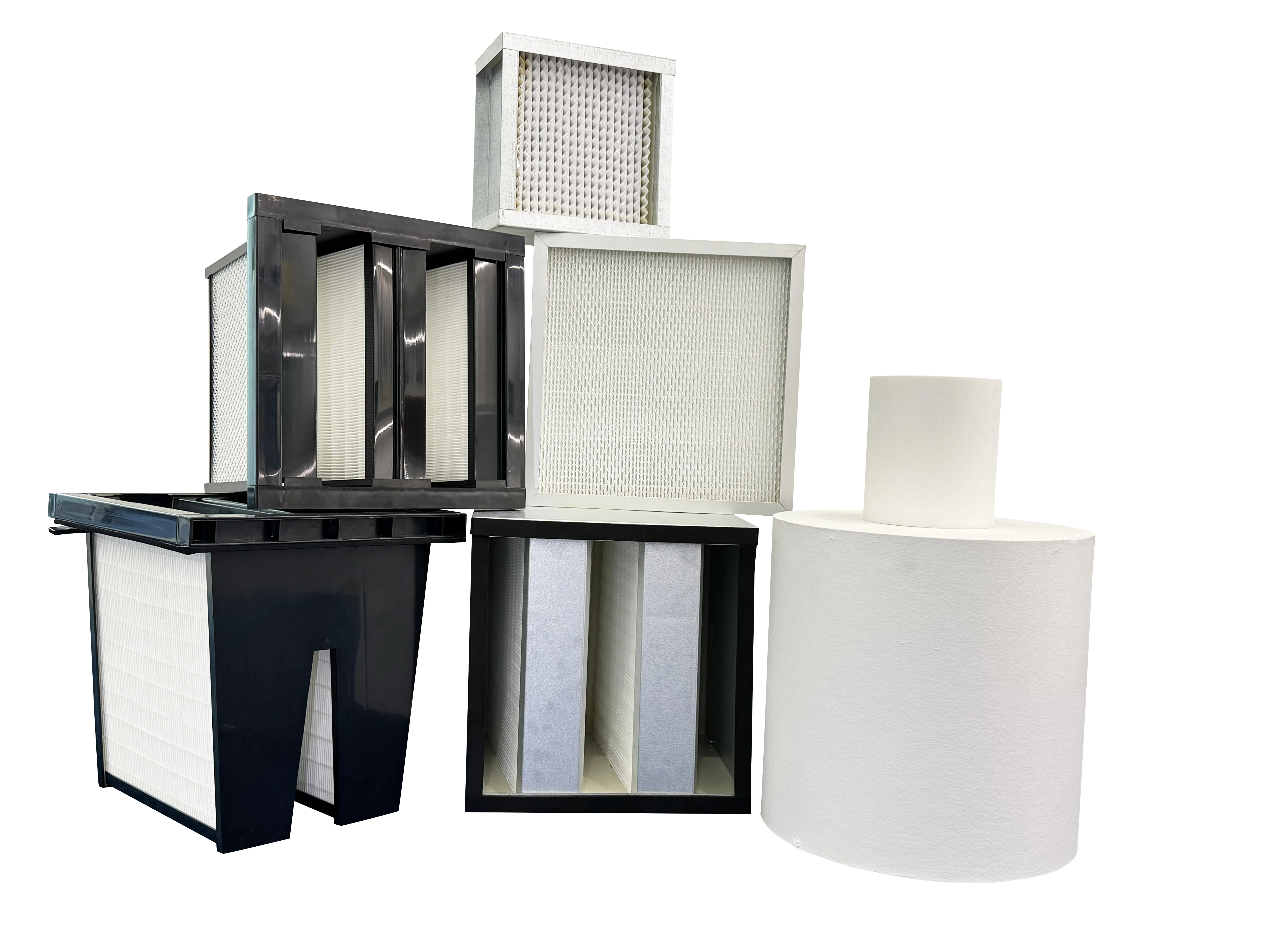 0.3um Micron H13 H14 HEPA F5 Paint Booth Filter Roll Full Adhesive EU5 Merv 9 Ceiling Filter cotton Air Filter Material