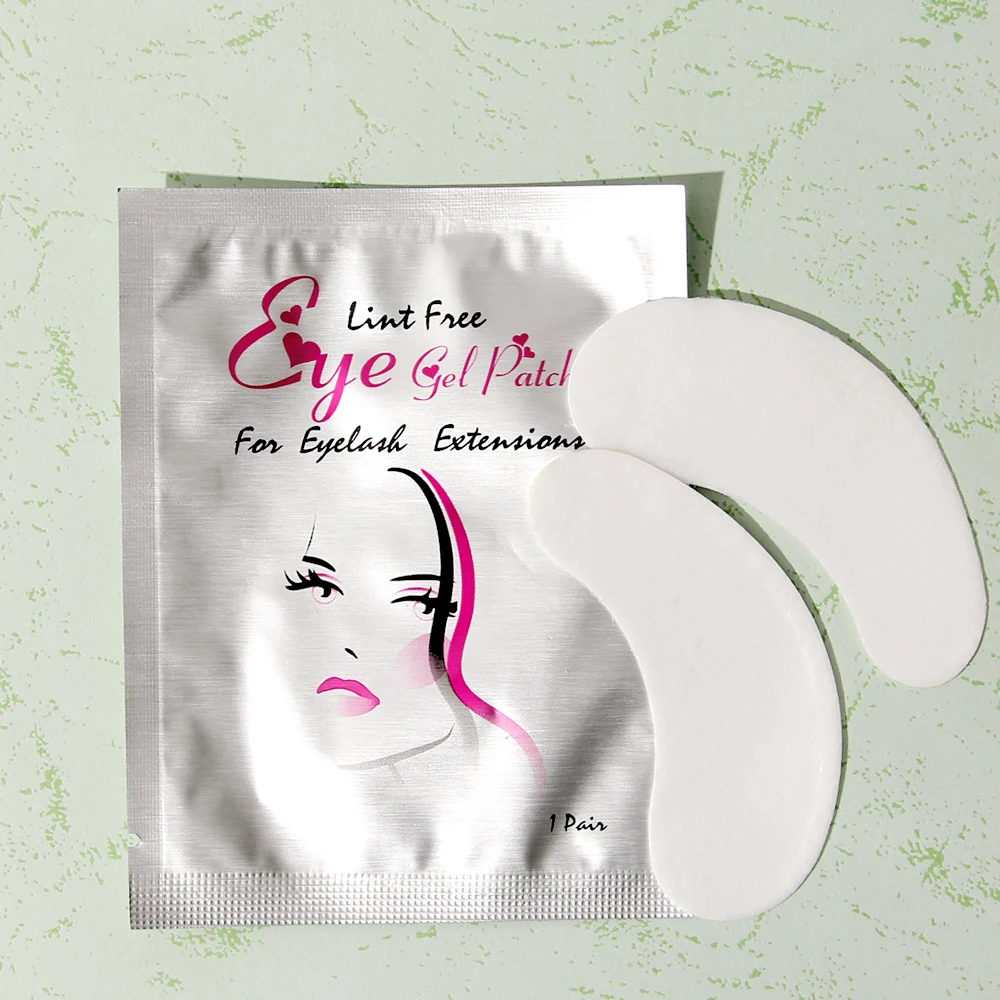 Private label hydrogel gold lint free makeup remover eyelash extensions gel patch collagen under eye pad