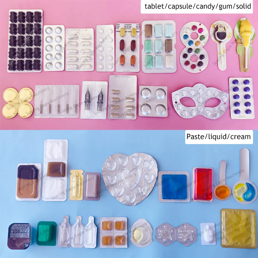 Полностью автоматическая блистерная упаковочная машина для меда, крема, соуса, жидкости, блистерная упаковочная машина