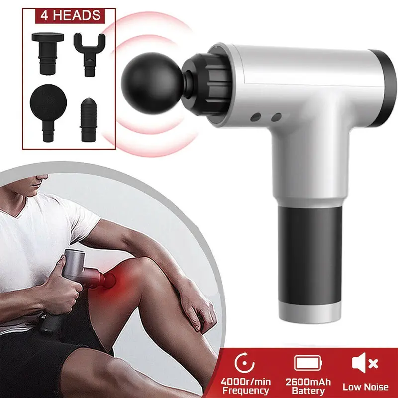 Deep Tissue Massage Gun, Cordless Percussive Muscle Gun for Athletes, Quiet, Powerful, Handheld Massager Delivers Therapeutic