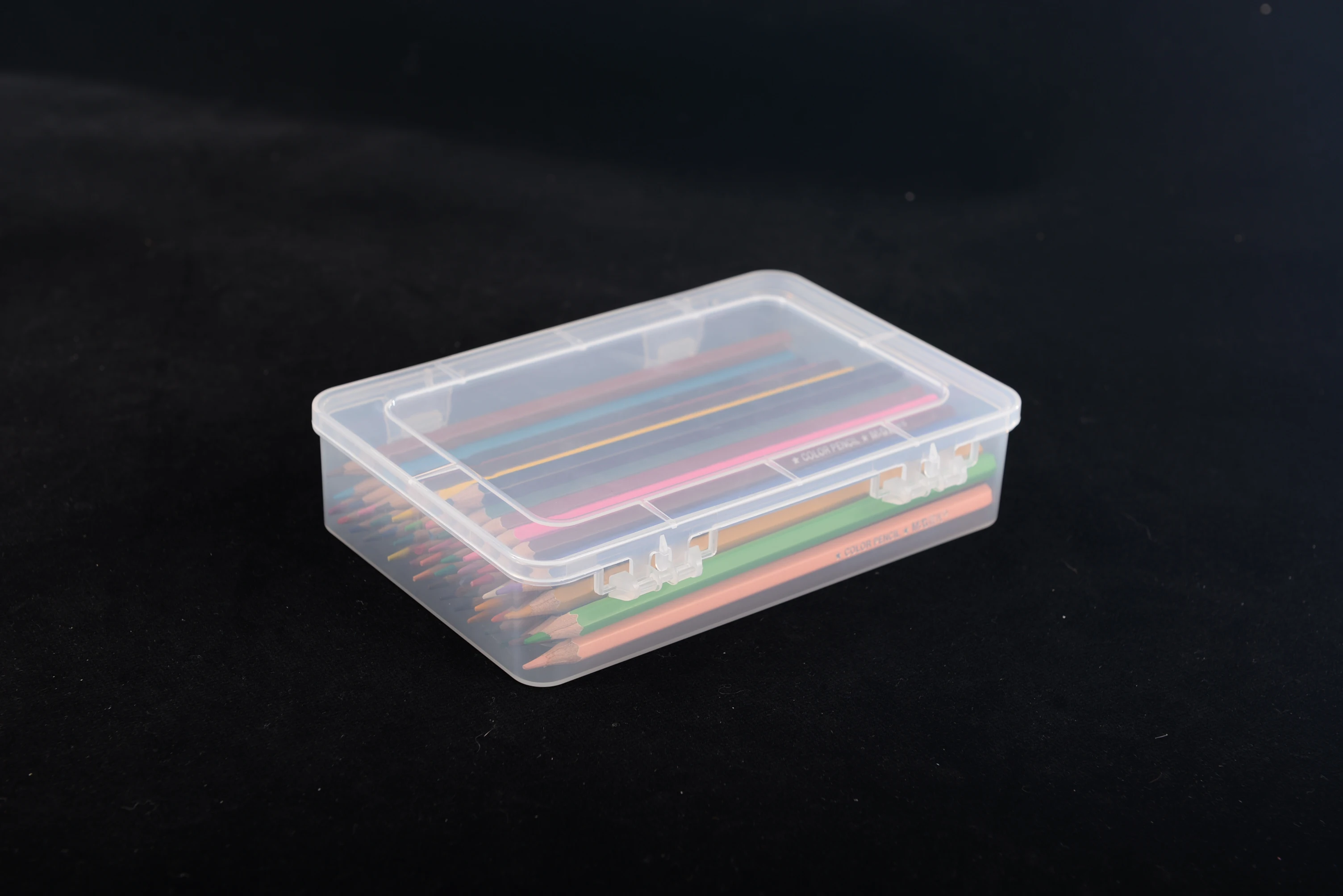 Wholesale plastic pp transparent tool storage box without grid pencil storage box