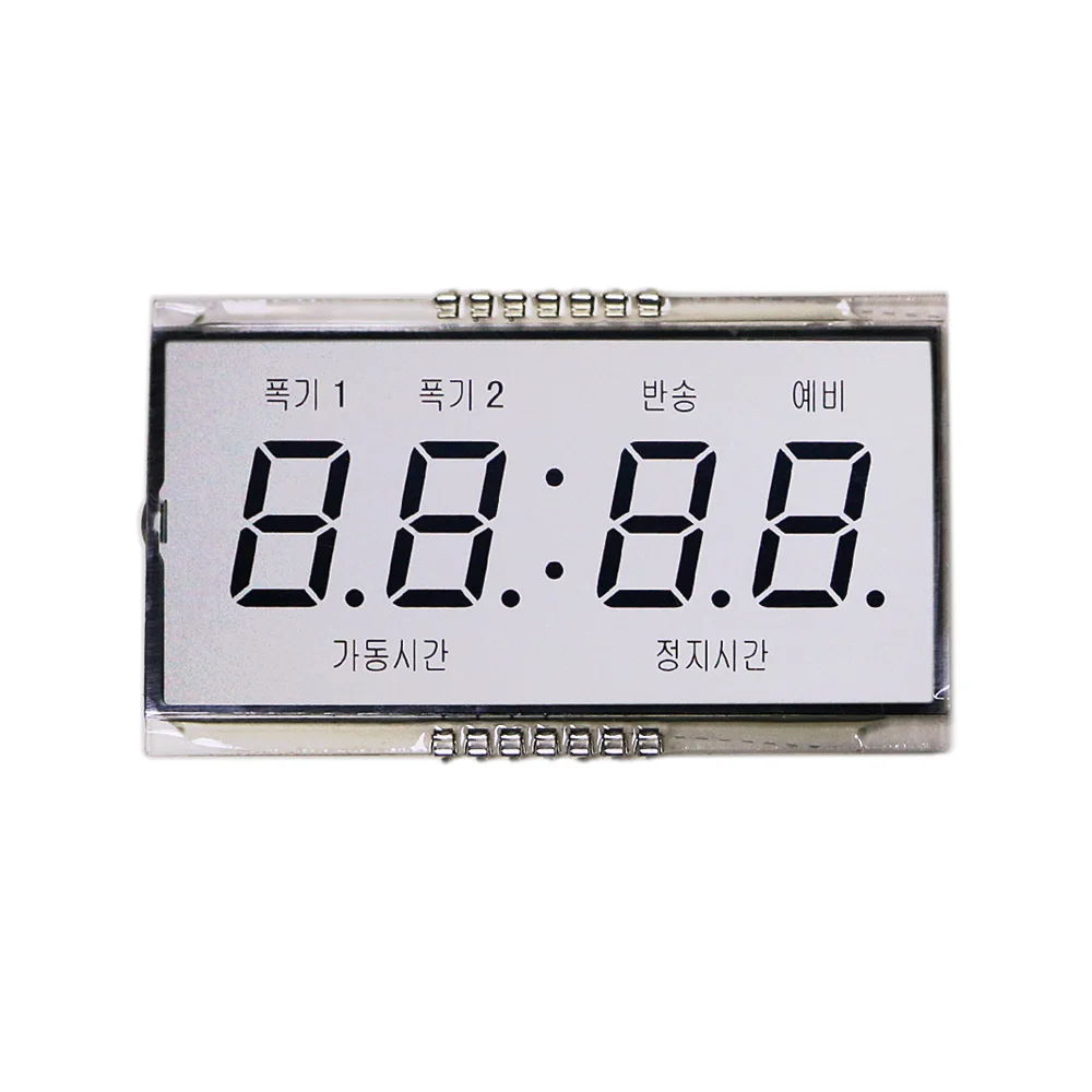 Customized dimension mono White background positive 7 segment LCD screen module