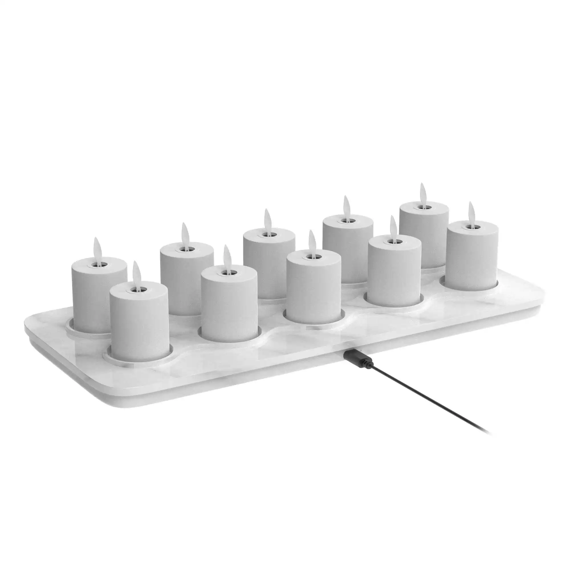 Induction Rechargeable Candle light swing flame tealight restaurant table decor candle flicker candle lamp