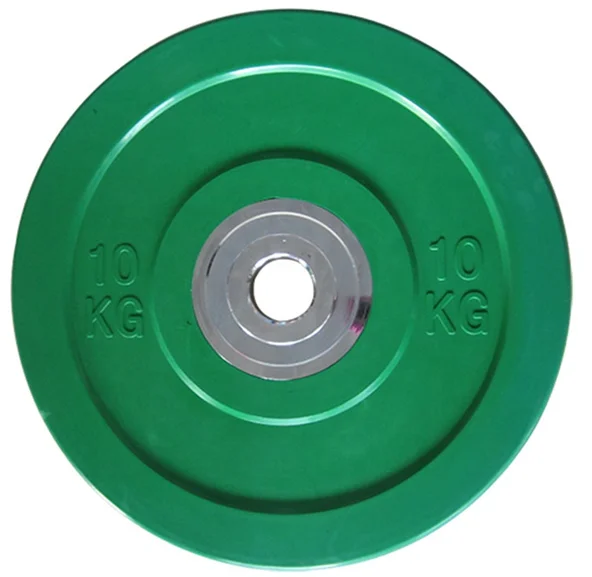 Wholesale Gym Equipment Weightlifting 5 10 15 20 25 KG  CPU&Rubber  Colored  Bumper Weight Plate