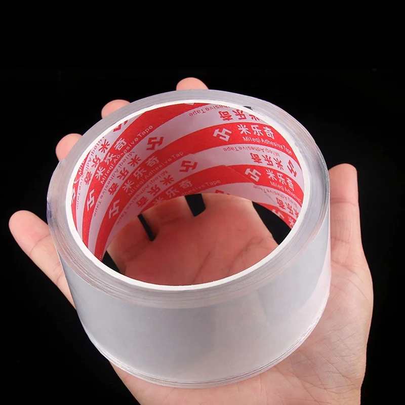 
1/2/3/5 m traceless super strong transparent washable dubbelzijdig double sided mounting adhesive nano grip gel tape 