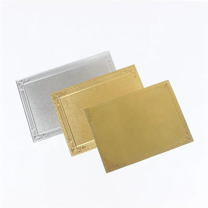 Golden Foil Custom Make For Wooden Plaque Silver Paper In Different Sizes Award A World