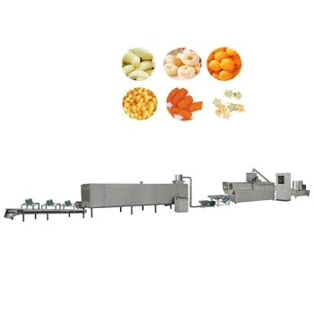 Puffed Food Snacks Corn Bar Snacks Twin Screw Extruder Corn Cheese Ball Strip Snacks Making Machine