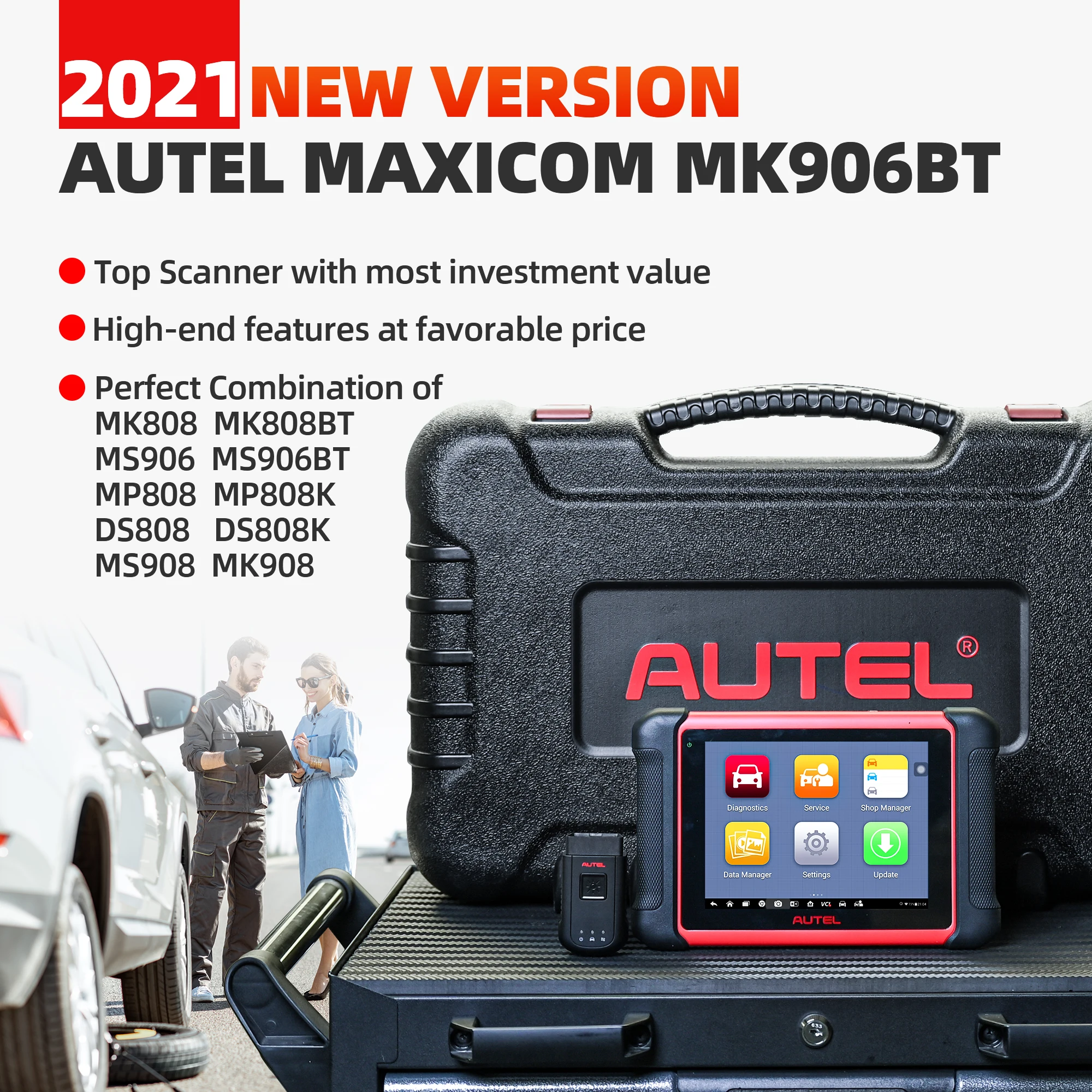 2023 global autel maxicom MK906bt mk906 ms906 maxisys elite pro multiple functions automotive diagnostic tools scanner for car