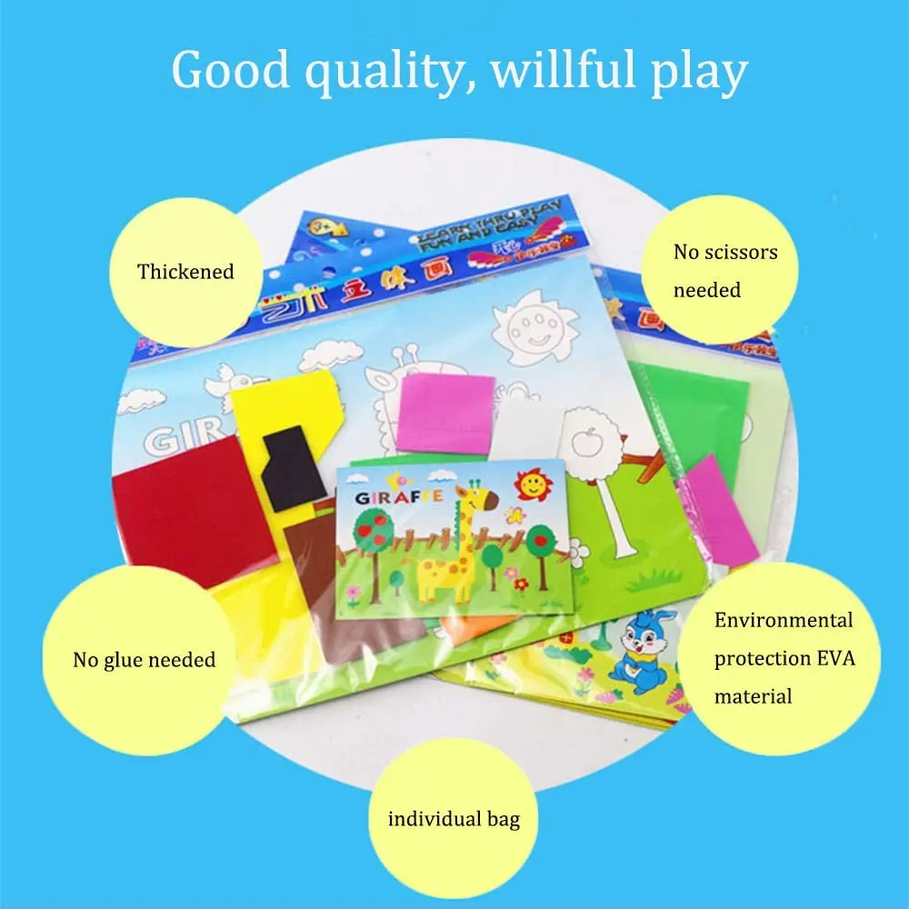 Sunflowers Windmill Kindergarten home EVA foam railing wall sticker For Kids Room and furniture decoration