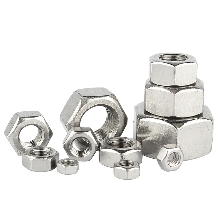 China Fastener Manufacturer 304 Stainless steel DIN934 hexagon nuts Steel Galvanized  hex nut
