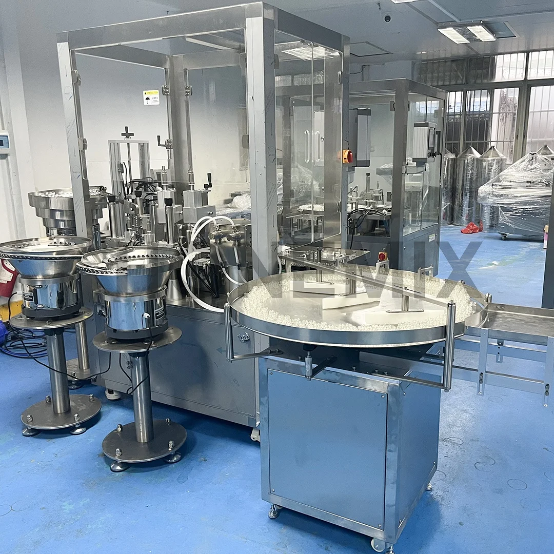 Hone Automatic High Speed Small Injection Vials Oral Liquid Filler Sealer Medical Serum Glass Bottle Filling and Capping Machine