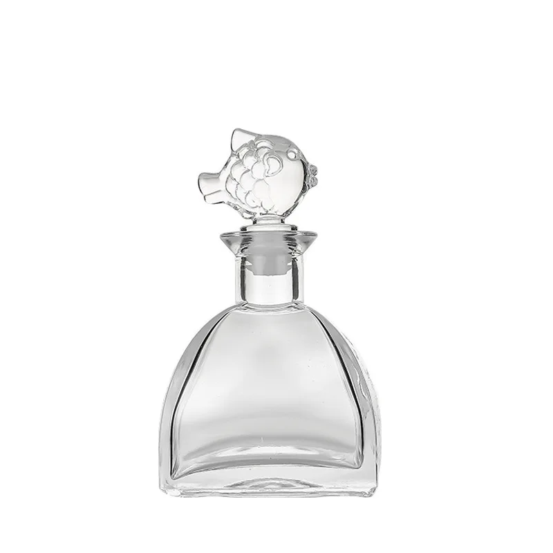 Hot Sale 50ML Clear Empty Ger Shaped Glass Reed Diffuser Bottles