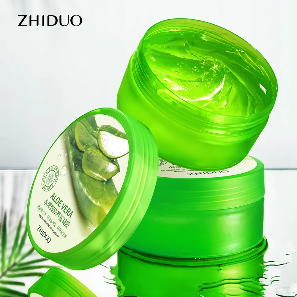 Private Logo Skin Lightening Smoothing Gel Aloe Vera Face Cream Natural Organic Pure Aloe Vera Gel For Face Care