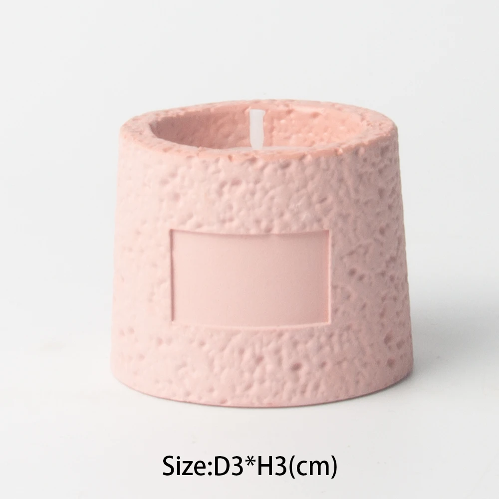 Wholesale Candle Jars Custom Engraved Logo Small Cement Candle Holder Vessels for Home Decoration Candle Containers for Scents
