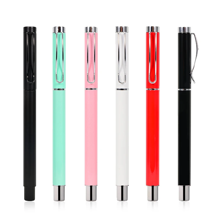 Luxury Advertising Premium Business Gifts Metal Roller Gel Liquid Ink Pens With Logo
