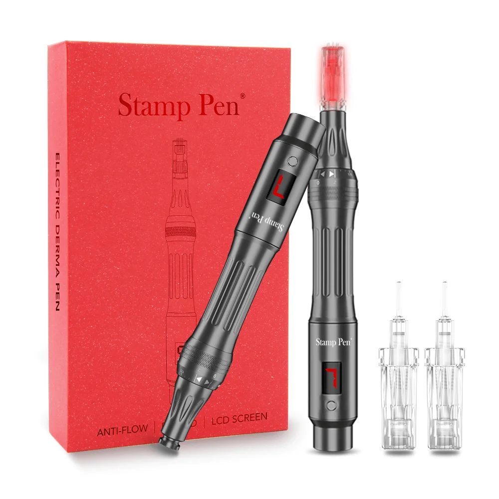 Home Use Beauty Device Anti Back Flow Skin Care Bio LED Light Therapy Auto Electric microneedling Pen Derma Roller Pen