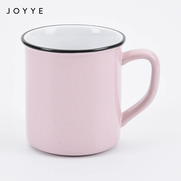 Joyye Factory Colorful Enamel Glazed Ceramic Mugs Set Custom Tea Coffee Milk Cup Mugs