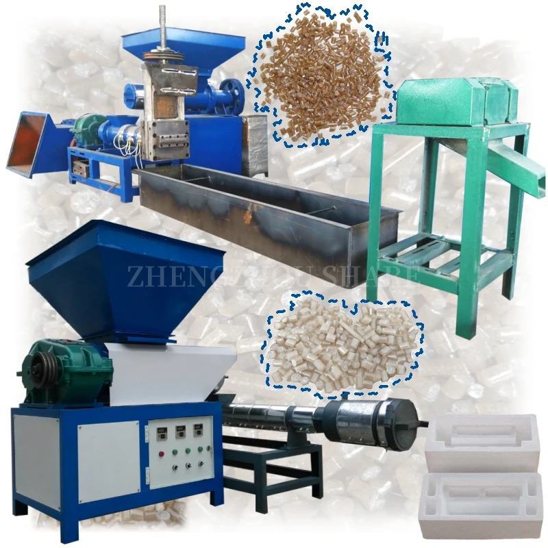 New Waste EVA EPS Foam Melting EPS Foam Waste Plastic Recycling Machine Plastic Large Crusher Recycling Machine