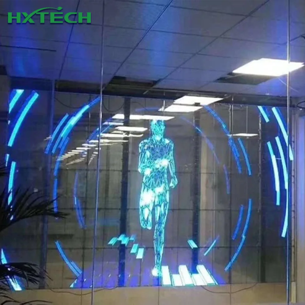 3D holographic LED transparent rear projection film transparent
