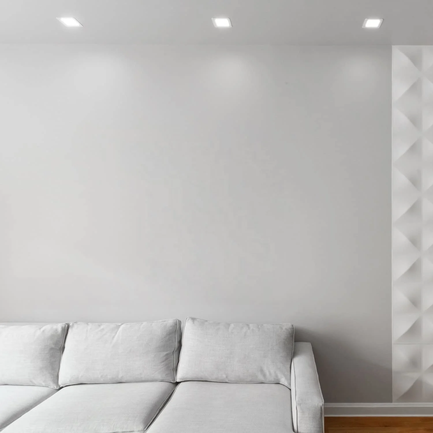 4 Inch Square Slim LED Recessed Lighting Ultra Thin Downlight Ceiling Light 120V AC / Dimmable Square Shape Ip44 Aluminum Modern