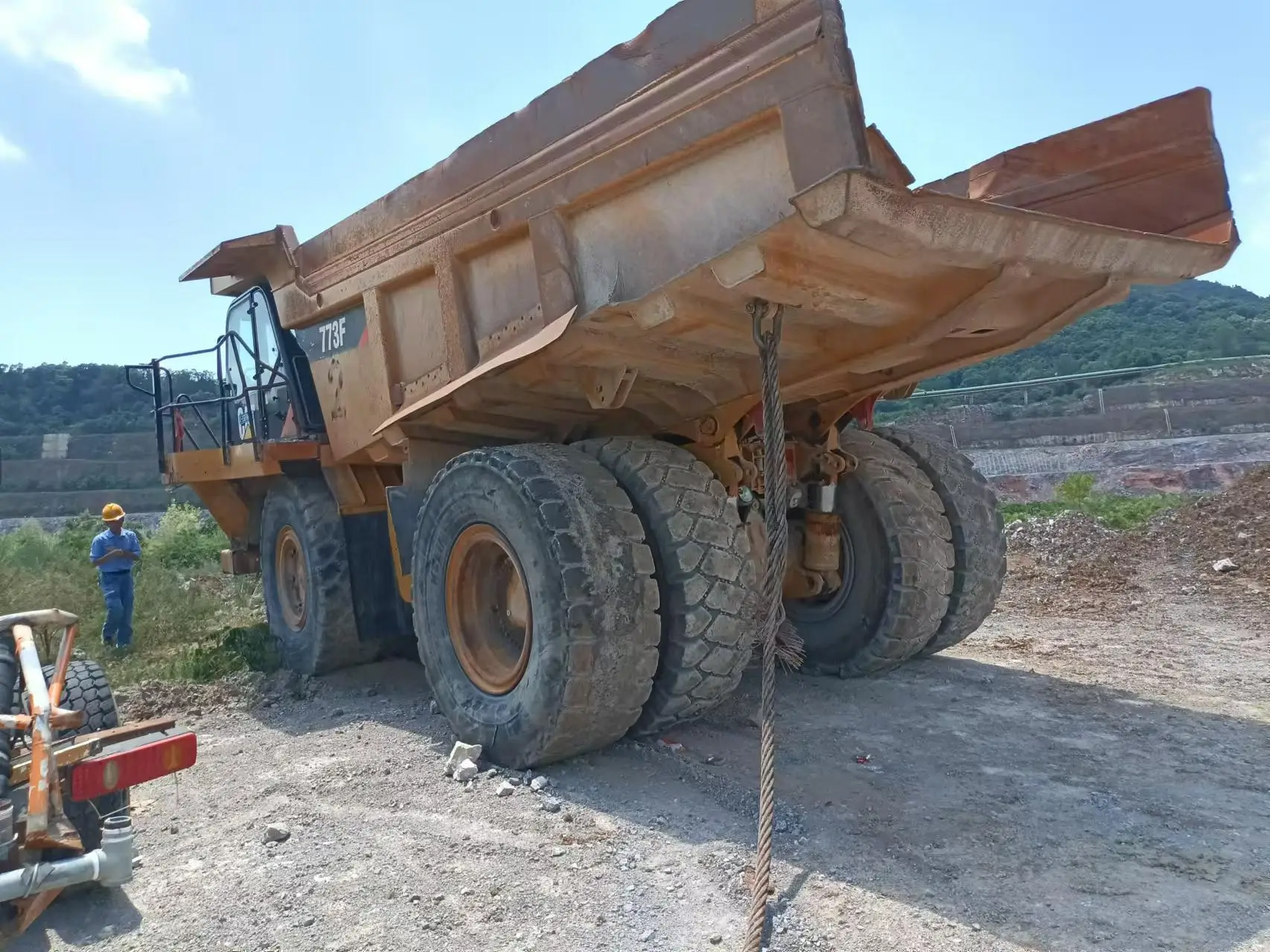 Сша оригинальный Подержанный карьерный самосвал CAT 773F Caterpillar карьерные грузовики б/у для продажи
