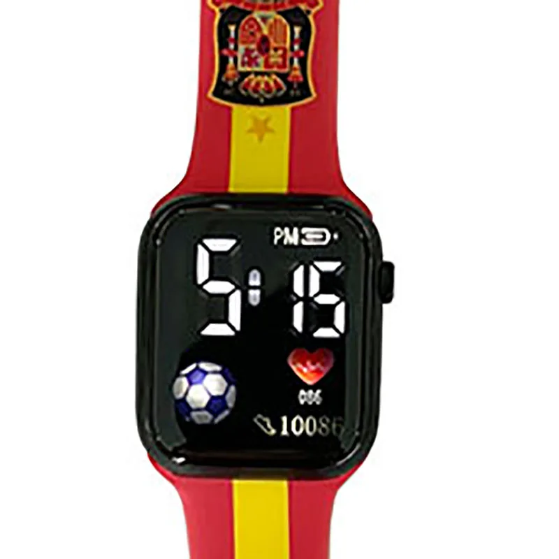 Factory Custom Waterproof Quartz Wristwatch For Men Sport Silicone World Cup Quartz Watch