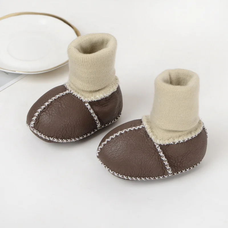 
6 Colors High Top Toddler Baby Winter Shoes Soft Plush Sheepskin Wool Snow Booties 