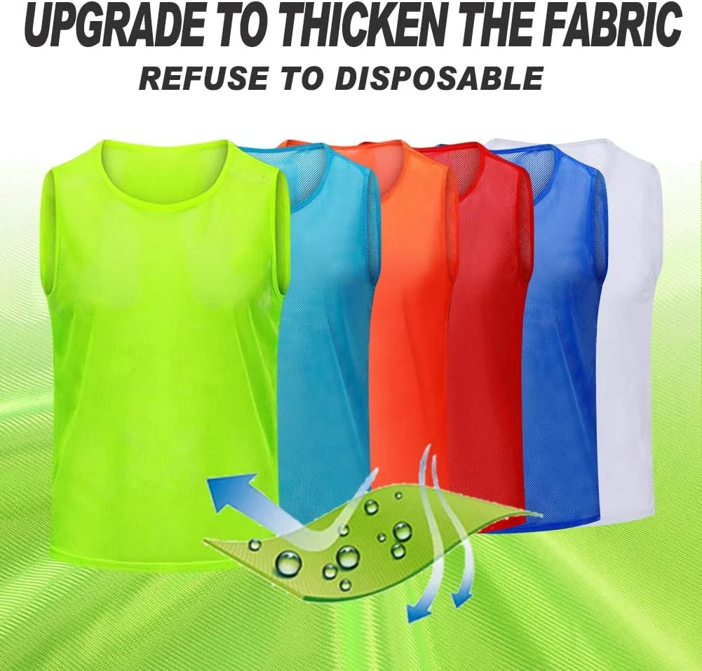 wholesale quick-dry breathable football jerseys custom logo print sport team soccer training bibs vests blank soccer jersey