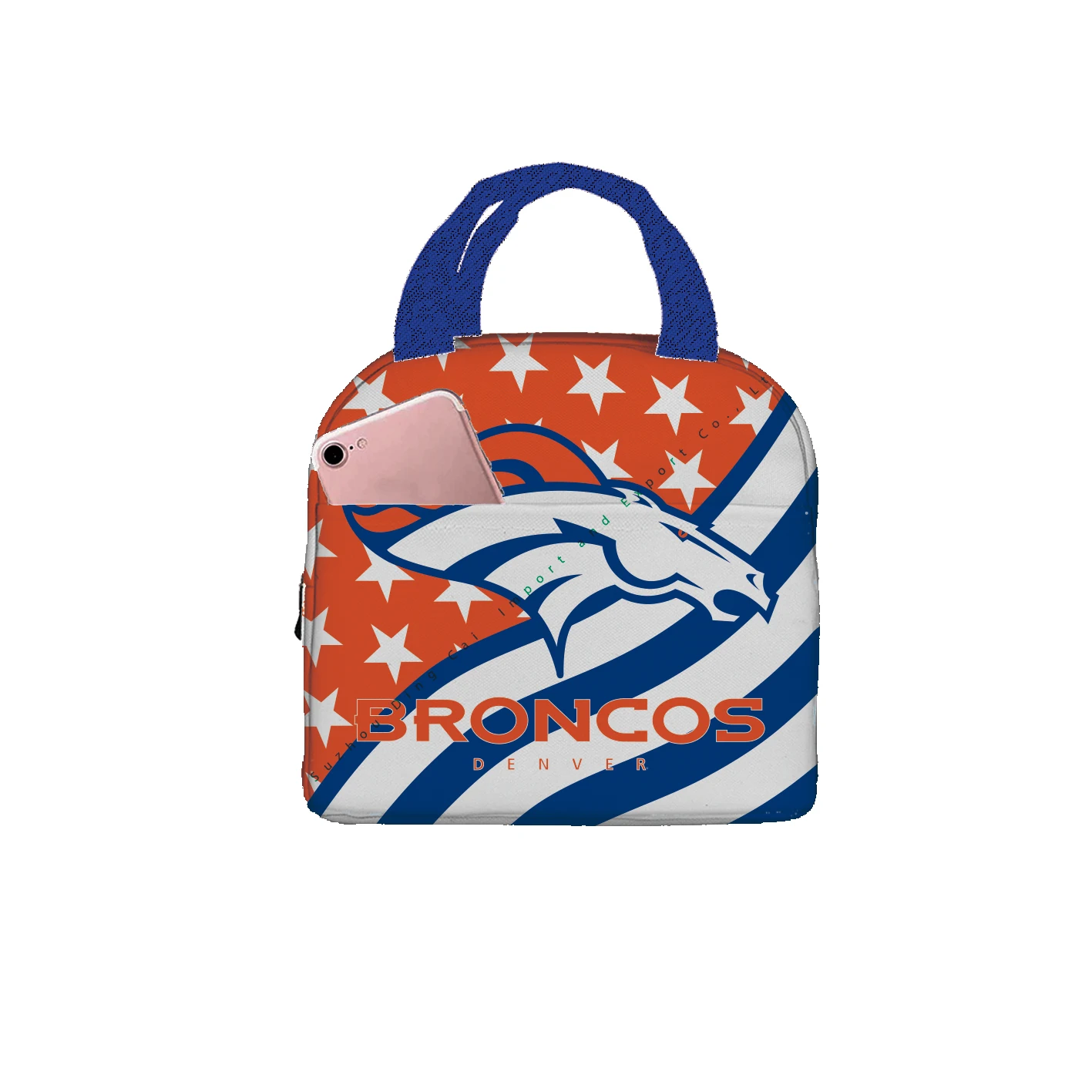 32 Teams High quality Custom logo Double Sided Printing Denver Broncos Lunch bag