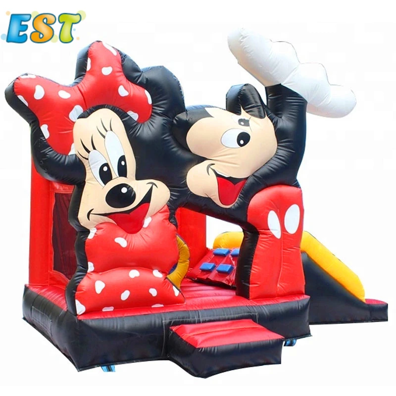 Commercial Cartoon Mouse Inflatable Bounce House Anime Bouncy Castles With Slide Jumping Castle Inflatable Bouncer For Kids