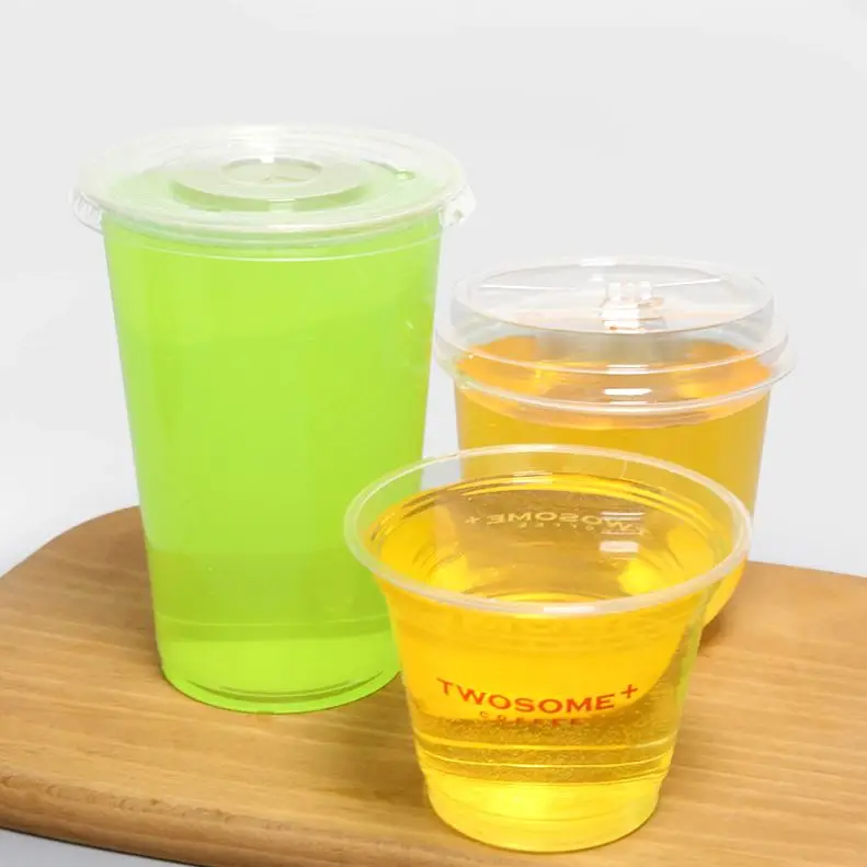 Wedding Party Plastic Disposable Tea Cups Ice Cream Sundae Cups Glass Disposable Plastic Cup