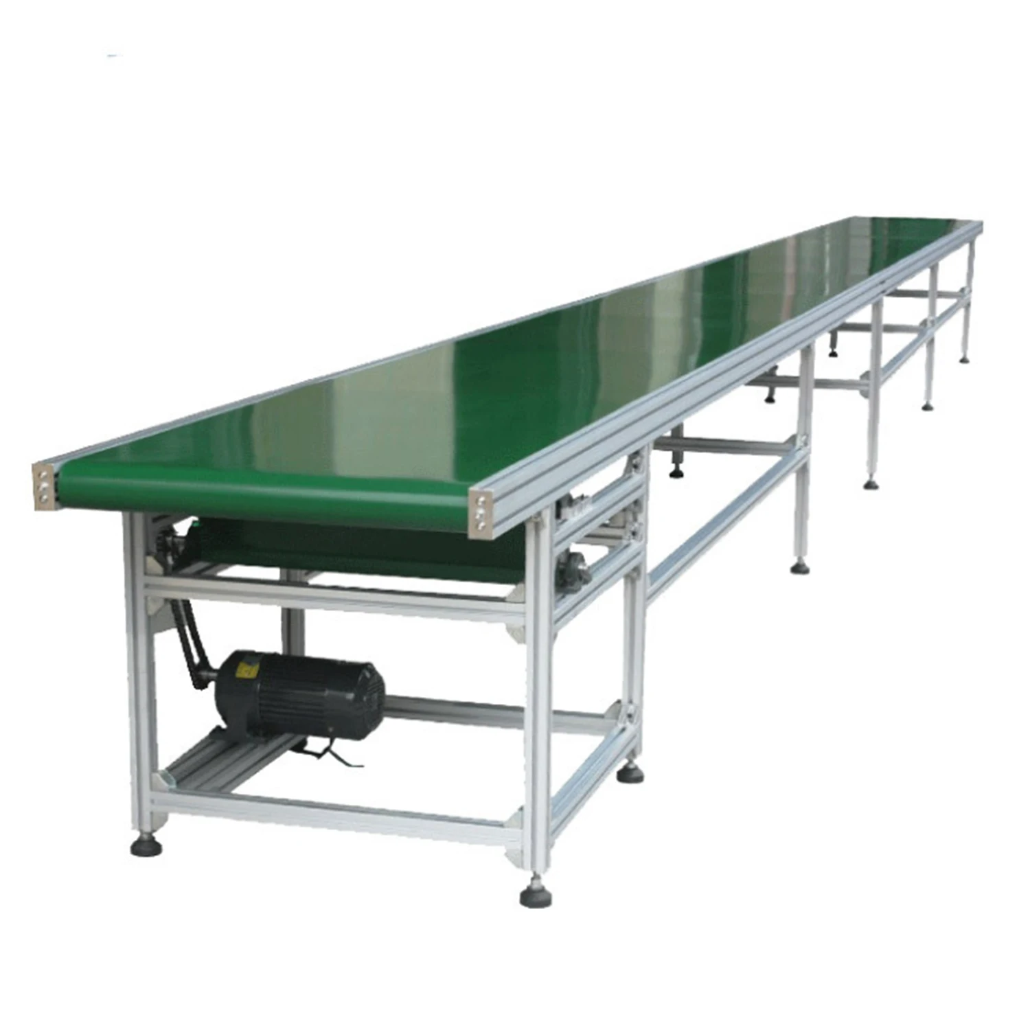 Factory custom green pvc belt conveyor  used for assembly line industrial transfer