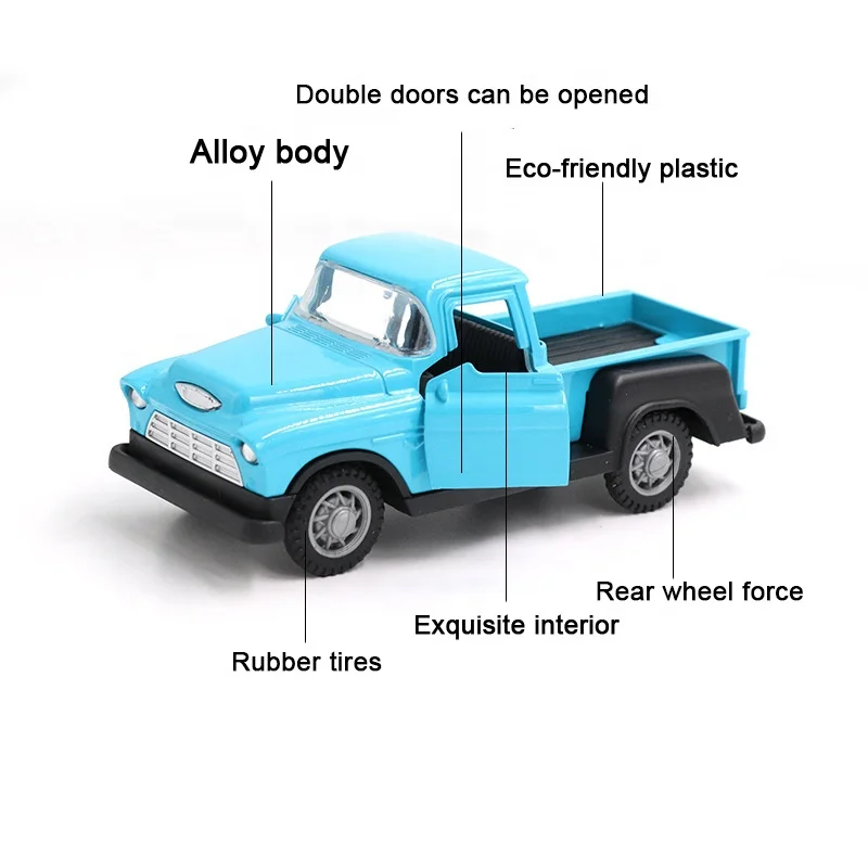 Zhengguang Toys Factory Classic Model Car 1:32 Pull Back Die Cast Vintage Car With Light And Sounds Toys For Kids