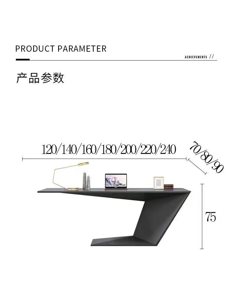 Shape baked paint boss desk single simple work table fashionable work table