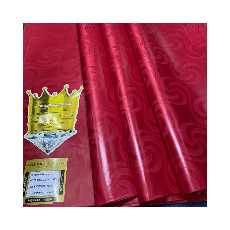 Customized Pure Cotton Soft African Bazin Lace Fabric Nigerian Jacquard Guinea Brocade Perfume Bazin Riche Fabric