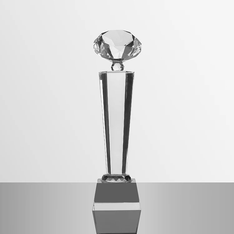Индивидуальный хрустальный трофей в форме алмаза деловой сувенир подарок с гравировкой логотипа