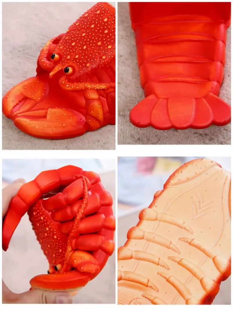 2023 Funny Summer Crayfish Men Beach Sandals Mules Unisex Lobster Slipper Outdoor Boys Girls Slide Slippers