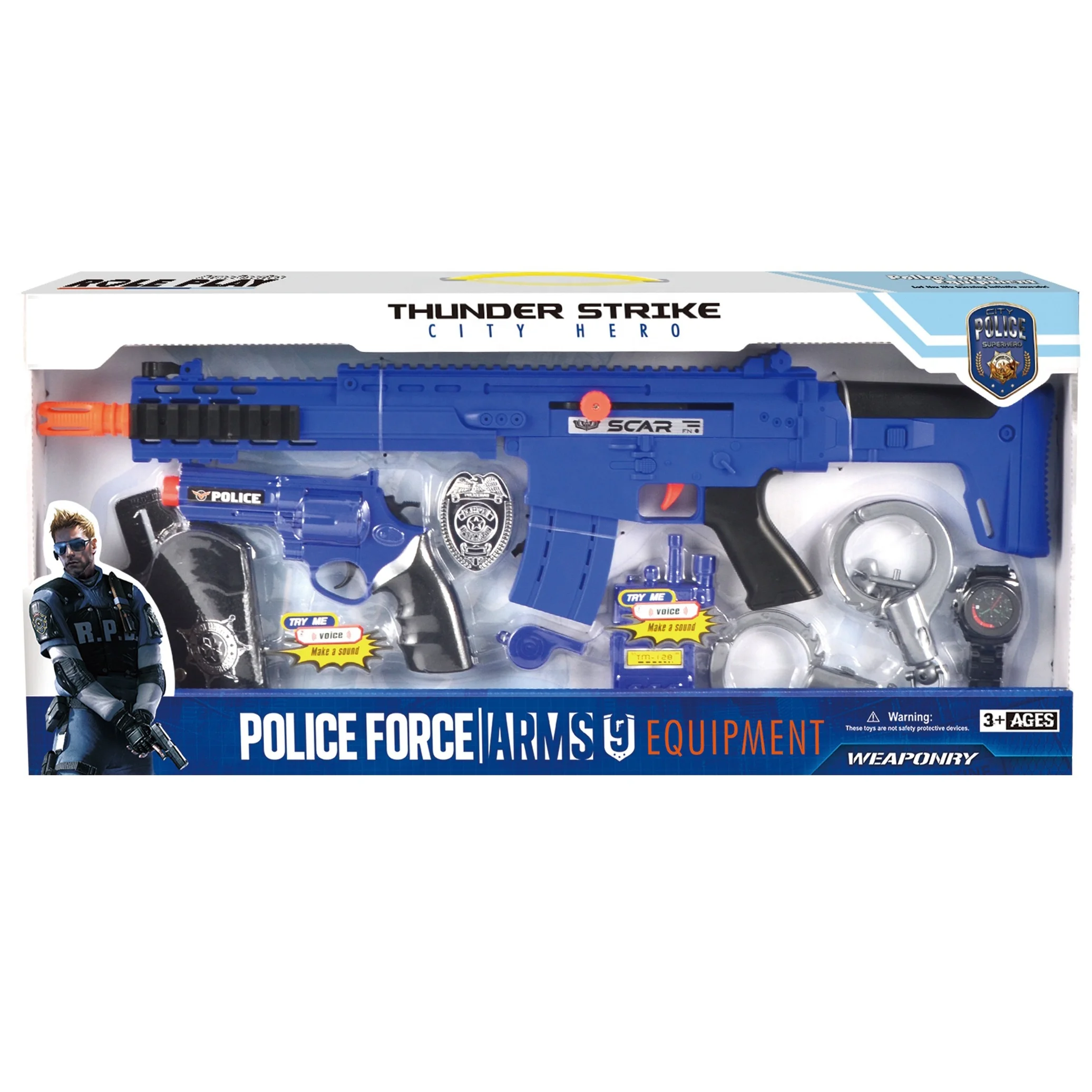 Wholesale Plastic Toy Police Pretend Play Set Role Play Game Police Set for Kids