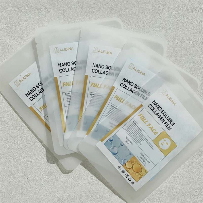Soluble Collagen Film For All Skin Types Easy To Absorb Formula Anti Aging And Wrinkle Prevention Firming Lifting Facial Mask