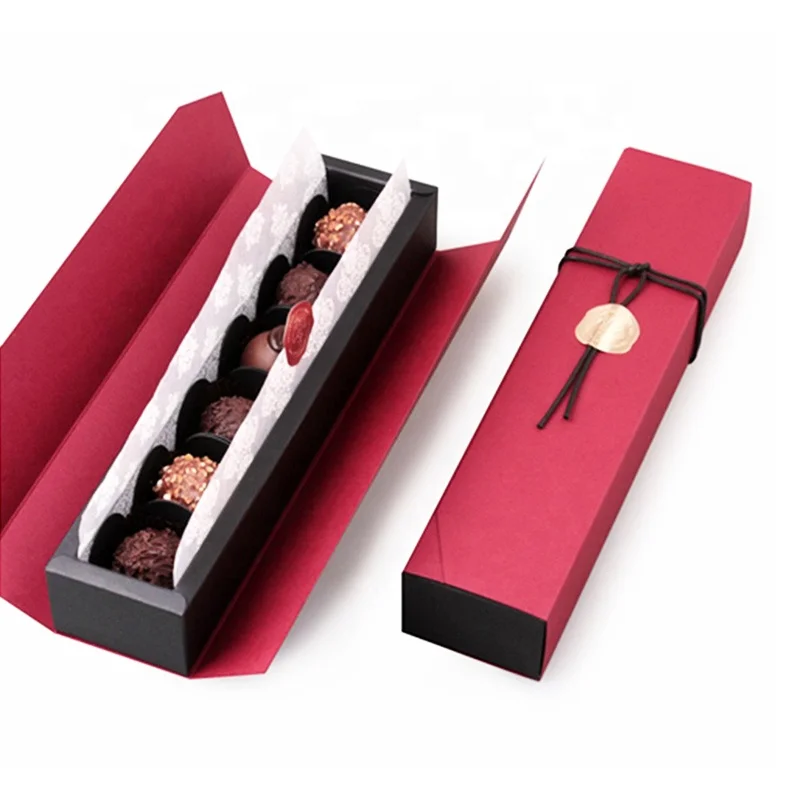 Paper Cardboard Custom Handmade  Empty Chocolate  Strawberry Box Bar Packing Box for Chocolate