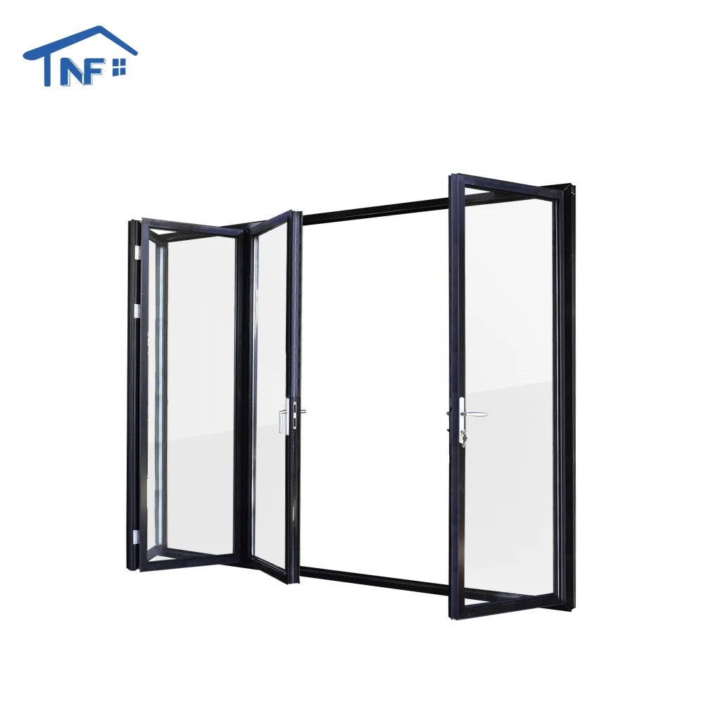 Foshan NF aluminium 4 panel clear glass exterior door