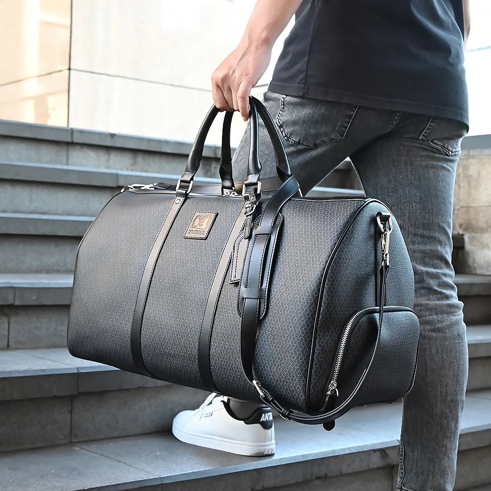 High Quality Leather Duffle Bag Carry Travel Bag Leather Duffel Bag for Men Weekender