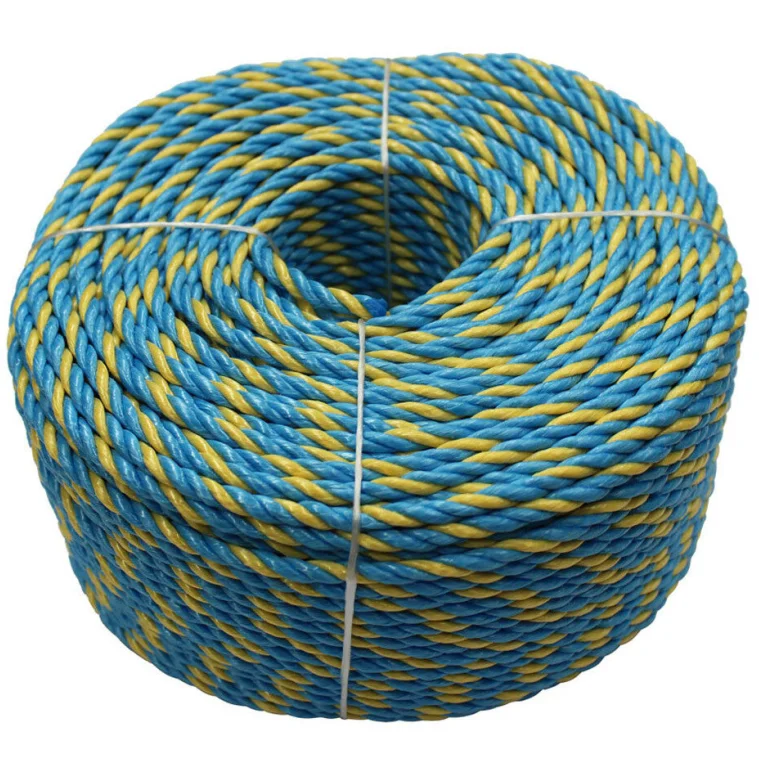 6mm Polypropylene Blue Yellow Hauling Rope Telstra Rope
