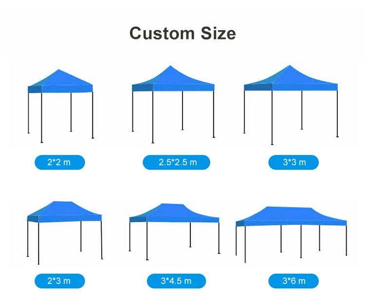 Qibu Industrial Commercial Gazebo Tent 3*3 With Sidewall For Promotion Expo Display Market Trade Show Tent