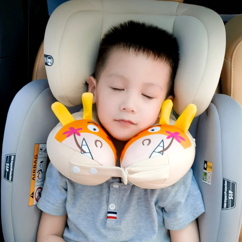Wholesale Customized  Kids Children Neck Pillow Headrest U-shape Soft Travel Neck Protection Support Airplane Camping Car Pillow