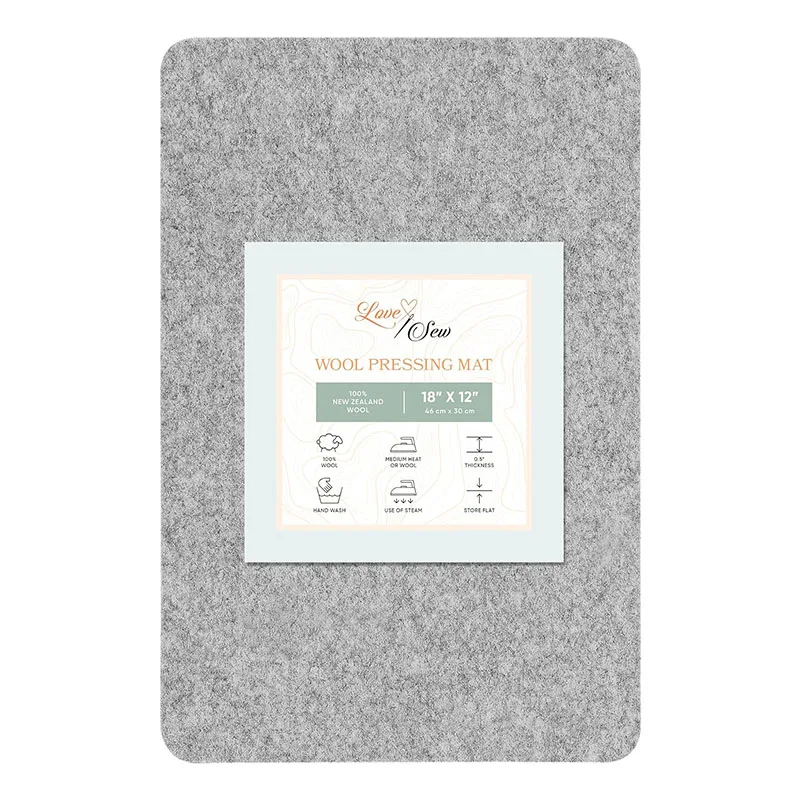 17 x 24 Inch Quilting Ironing Pad Mini Portable 100% Wool Felt Ironing Board with Metal for Quilters and Clothing