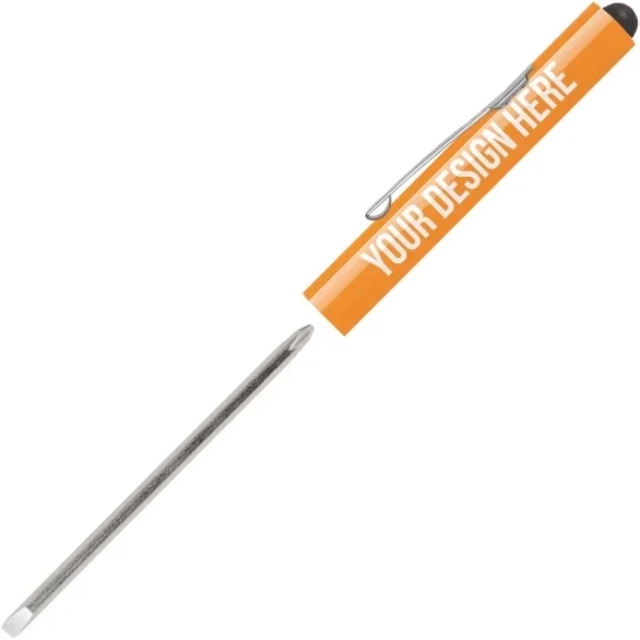 Promotional Small Reversible Pocket Screwdriver with Flathead/Straight and Phillips