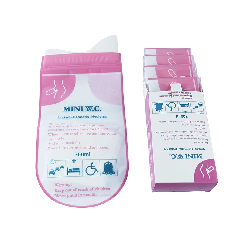 Urinal potties emergency portable disposable urine bag with gel toilet bottle for women