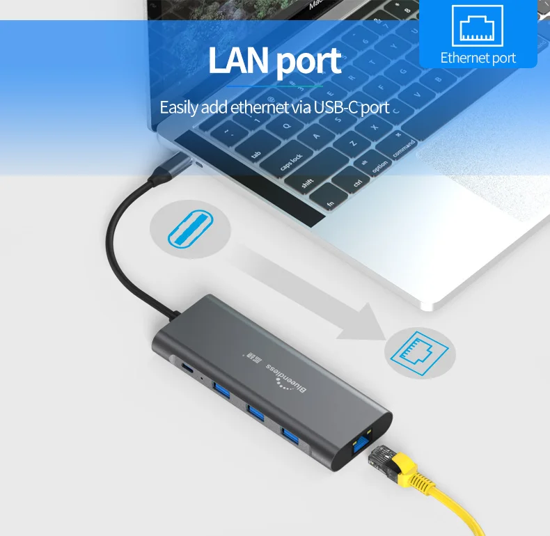  Новейшая многофункциональная док-станция 9 в 1 Usb 3 0 Тип C Pd хаб Ethernet тонкий Hub Hd mi 4K Lector De